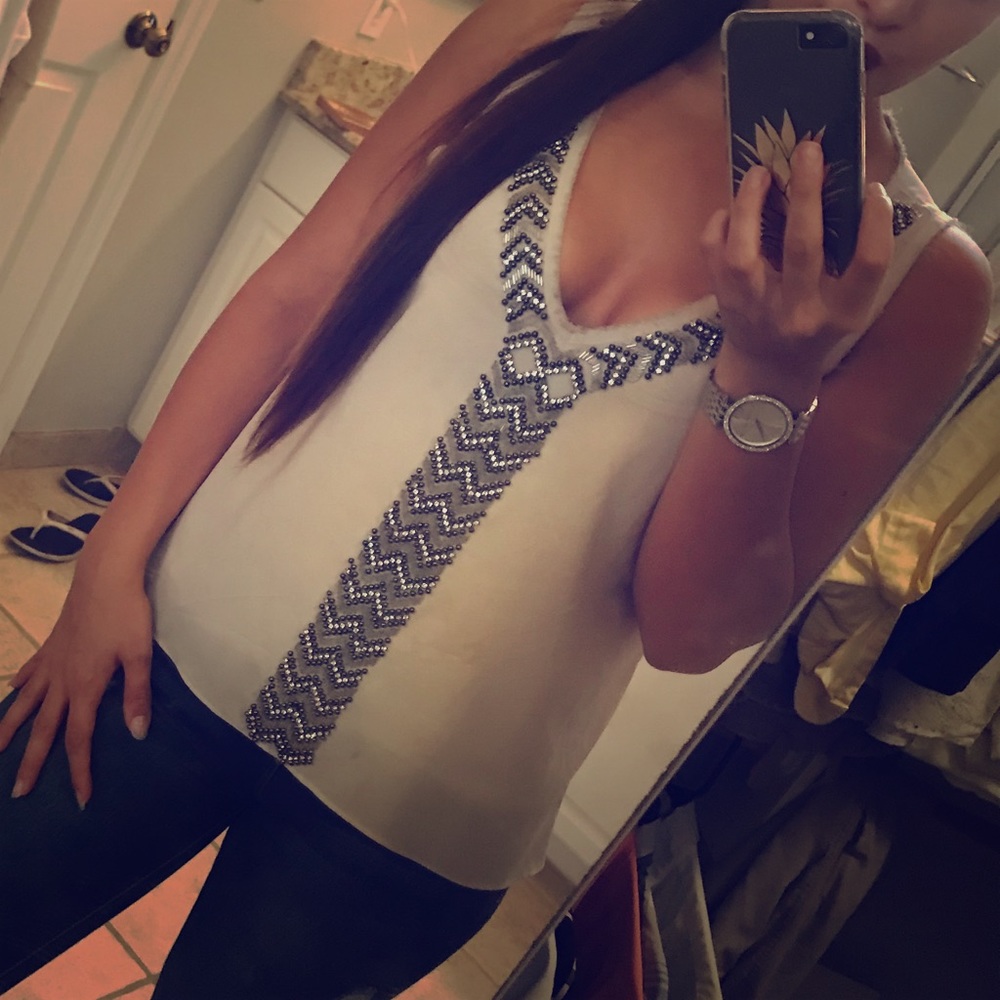 Sheer Beaded Top